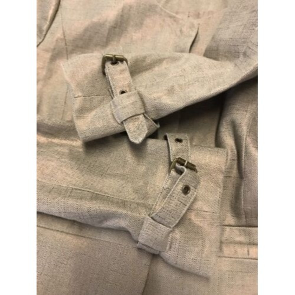 Michael Kors Women's Blazer Beige Linen Metallic Crop Fully Lined Size 6 - Picture 12 of 12